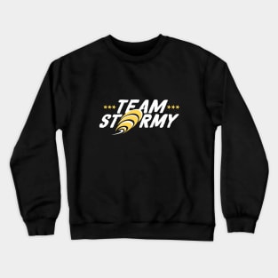 Team Stormy Daniels I Am With Her White Yellow Logo Typography Crewneck Sweatshirt